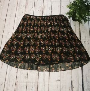 Madewell Floral Pleated Mini Skirt